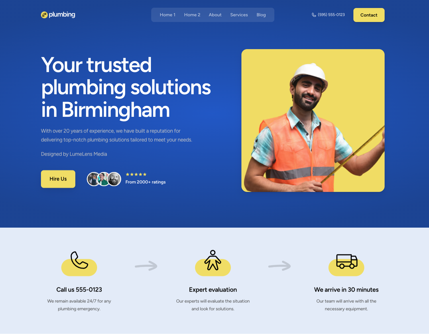 Plumbing services website sample