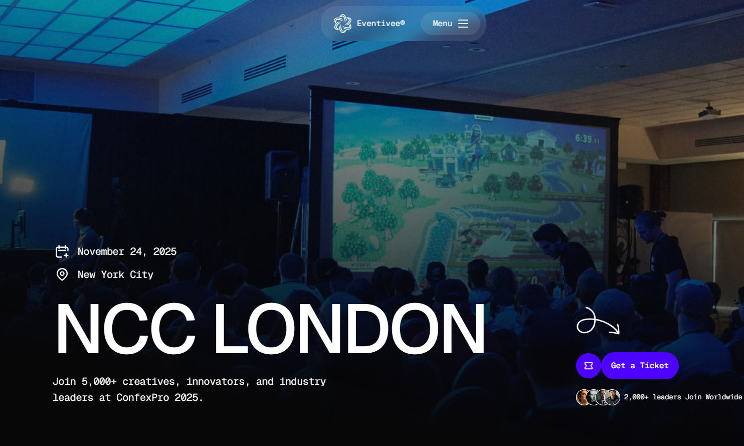 Conference platform interface sample