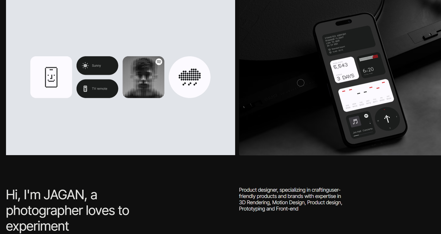 Personal portfolio website sample