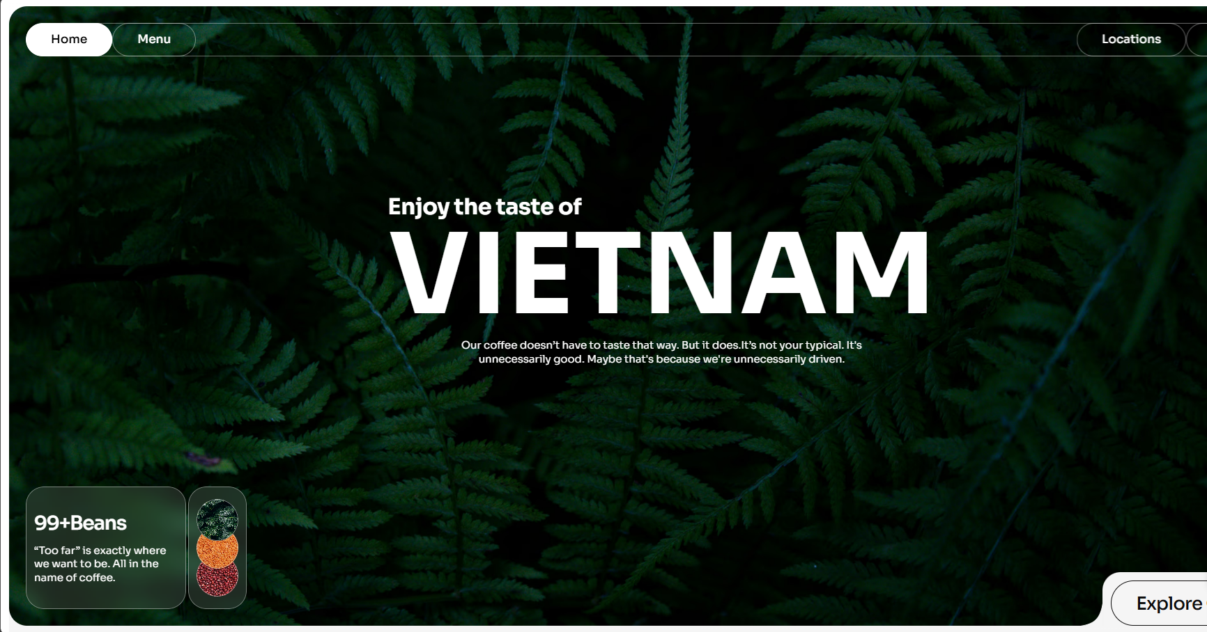 Vietnamese restaurant website sample