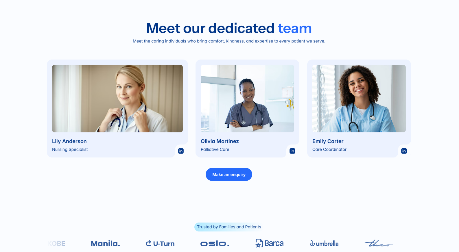 Health care provider website sample