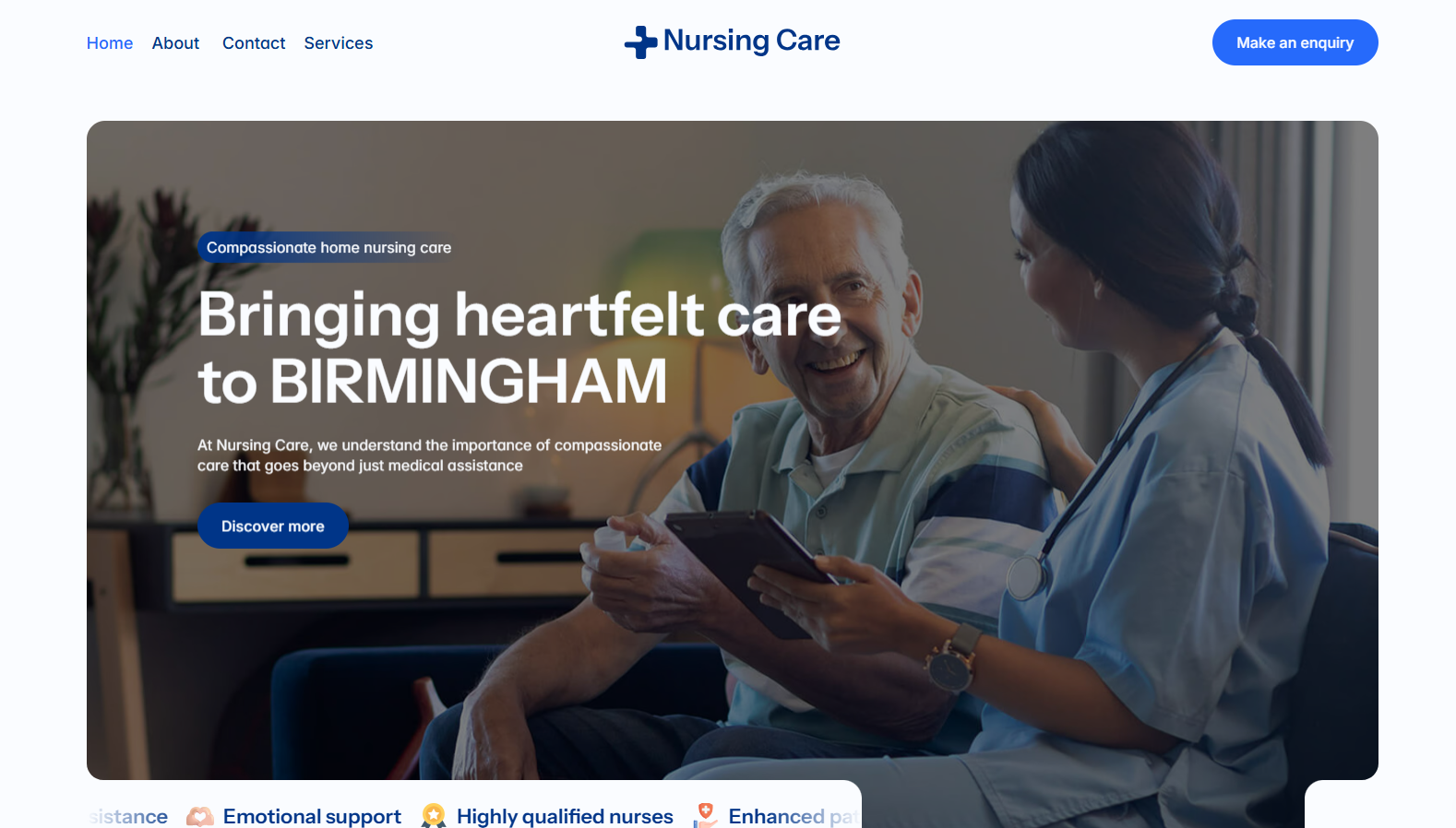 Health care provider website sample