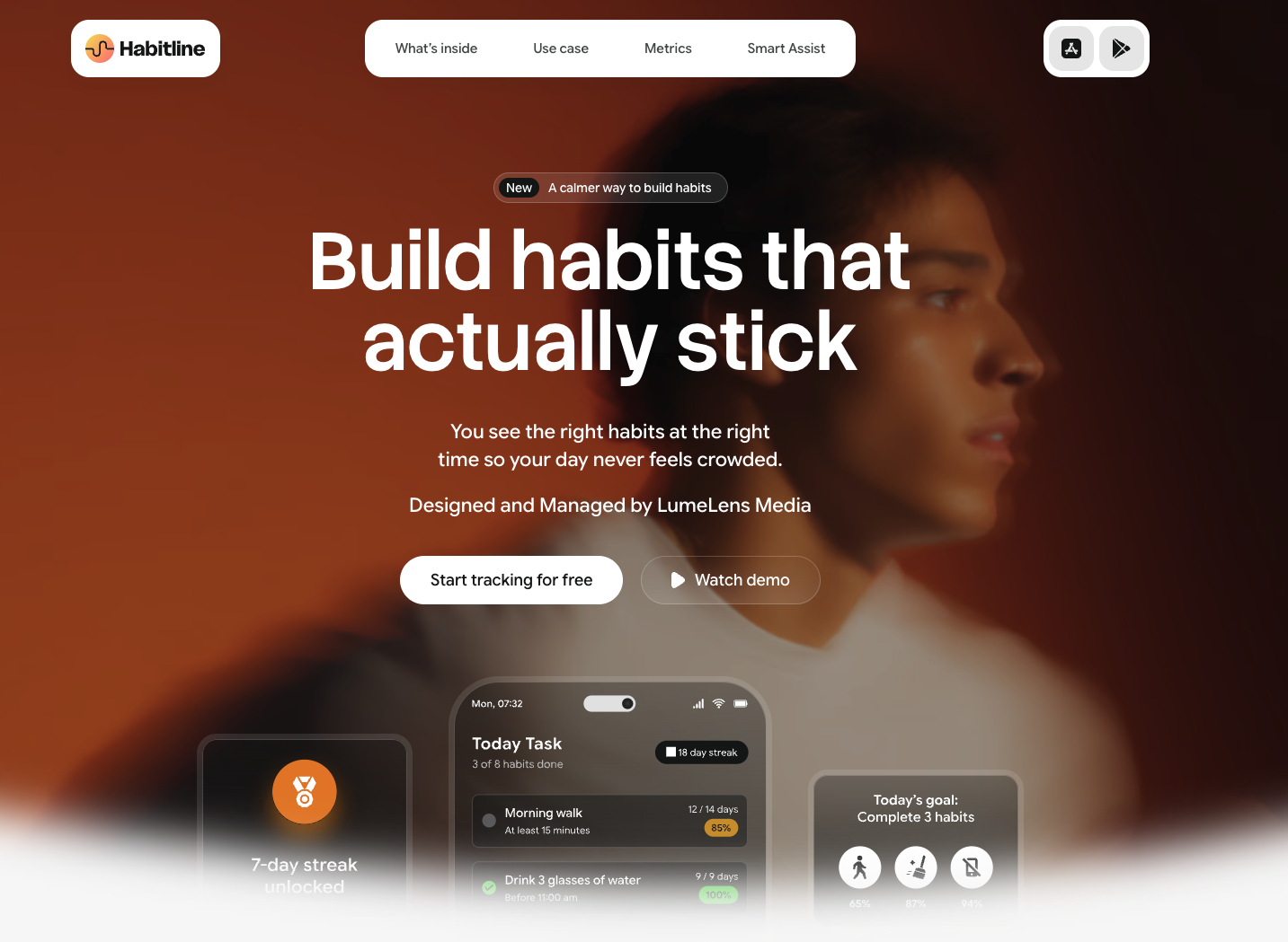 Habit tracking application sample