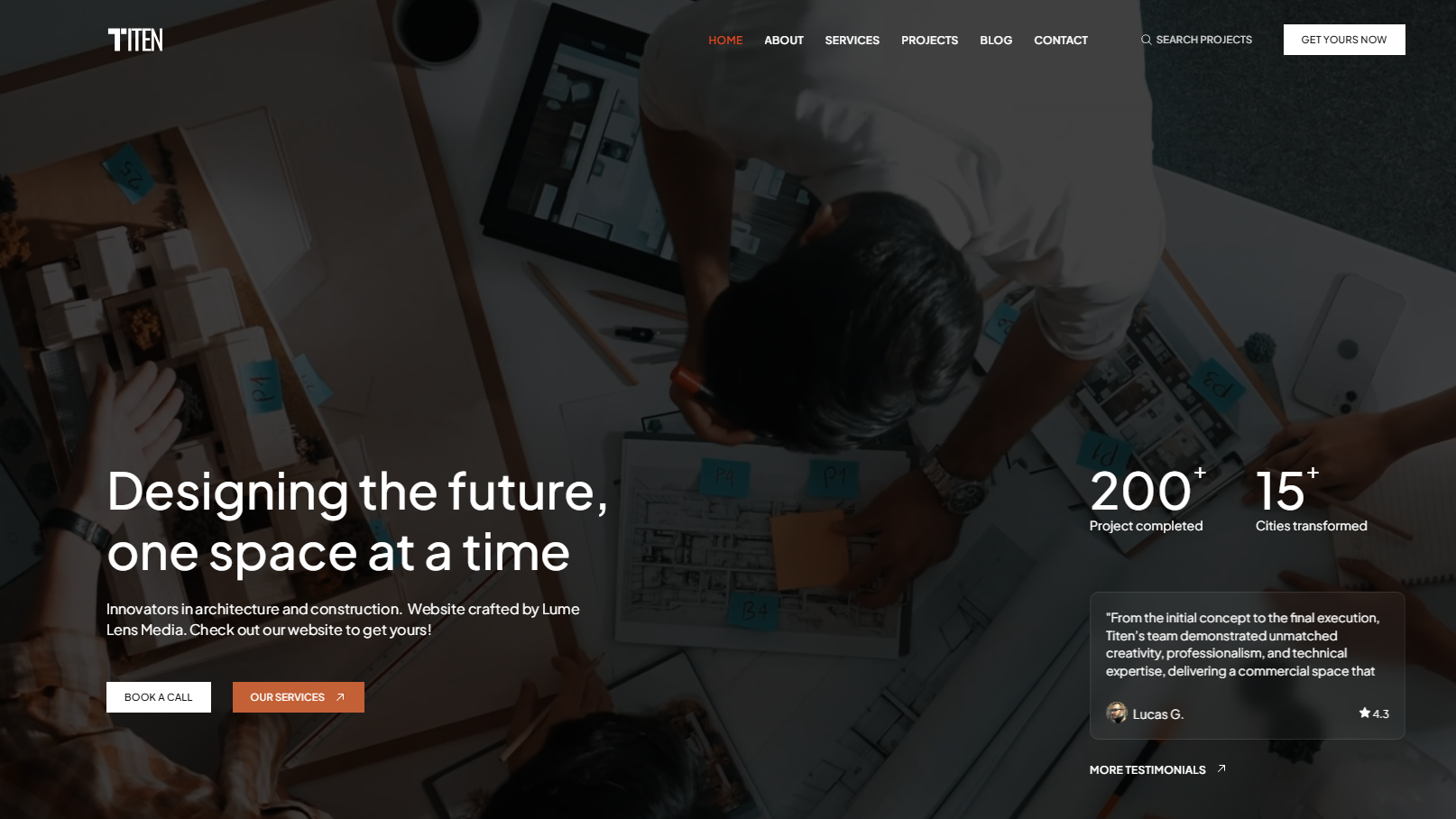 Construction company website sample